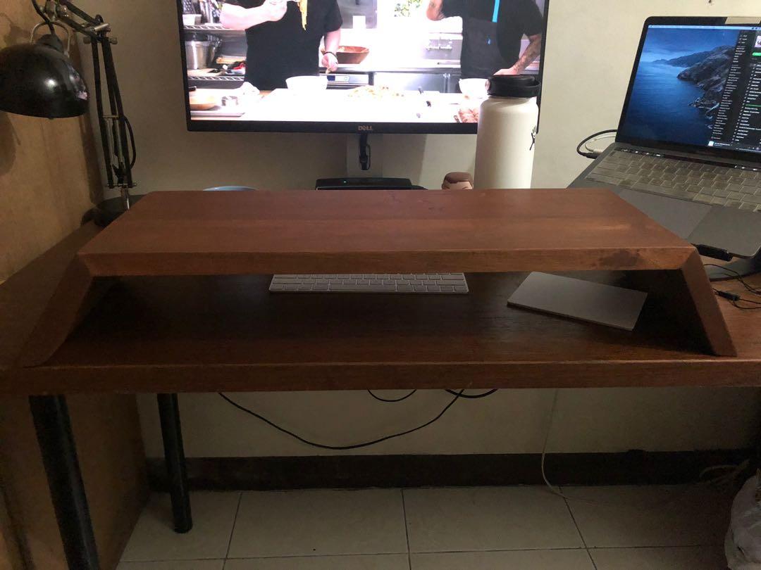 Mahogany Monitor Riser V2, Furniture & Home Living, Office Furniture ...