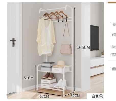 New Clothes Hanging Rach Shelf (Category: Shelves, Cabinets & Racks) located in Manila. Submitted by affordshopz (Listing ID 1044905872, Image 2). Description: 57x30x165cm Brand New and easy to install.