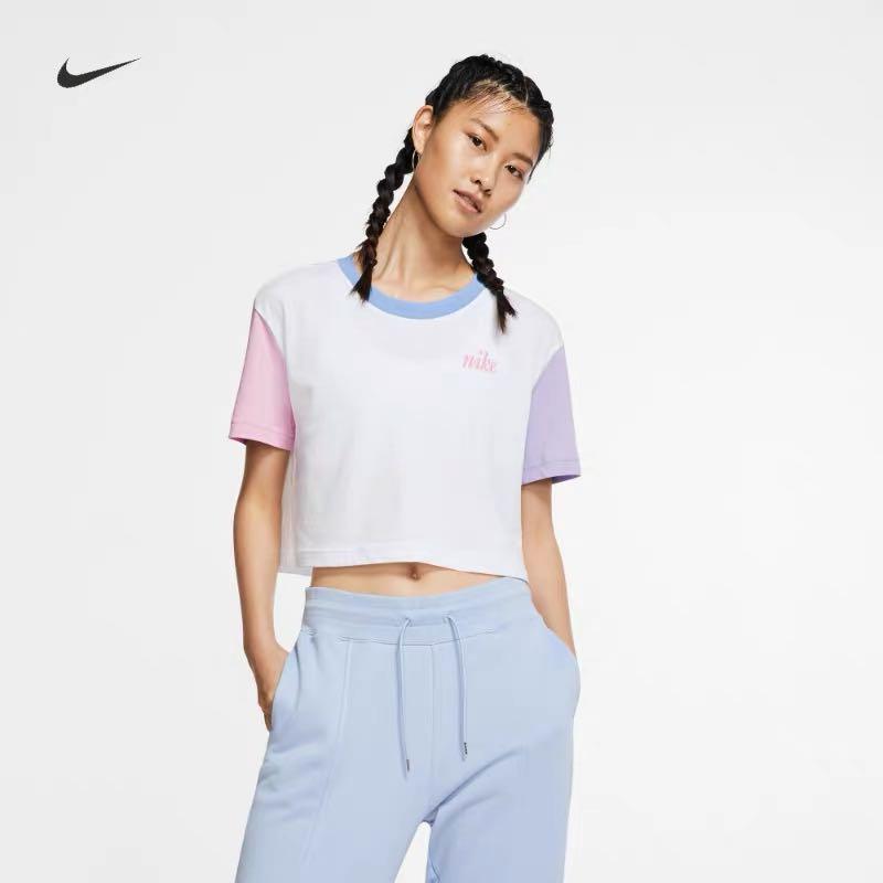 Nike pastel colourblock crop top