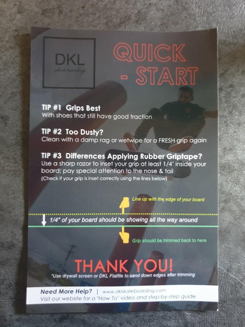 Non Abrasive Grip Tape from DKL Skateboarding, Sports Equipment, Sports