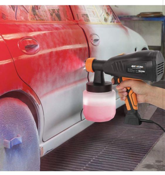 Paint Sprayer, Meterk 800ml/min HVLP Electric Paint Gun with 3 Spraying Patterns 3 Nozzle Sizes