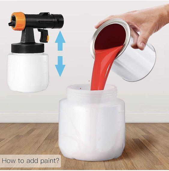 Paint Sprayer, Meterk 800ml/min HVLP Electric Paint Gun with 3 Spraying Patterns 3 Nozzle Sizes