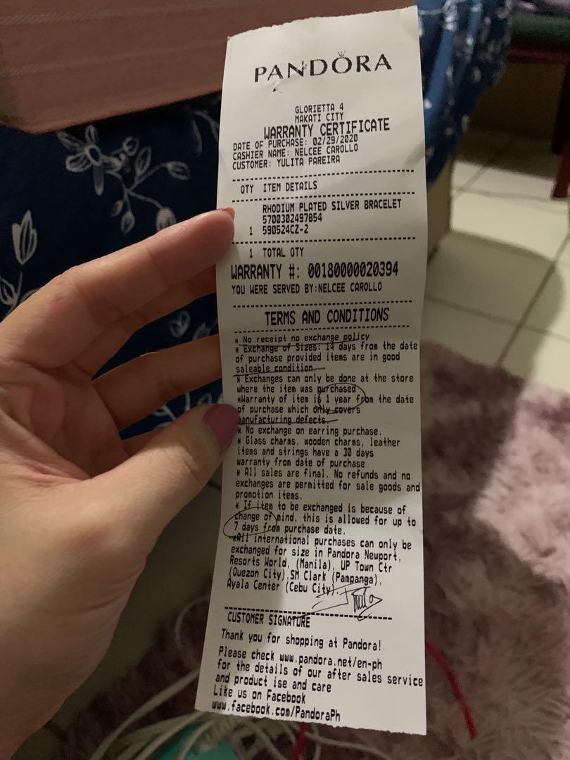 Pandora Bracelete with Warranty certificate, Luxury, Accessories on