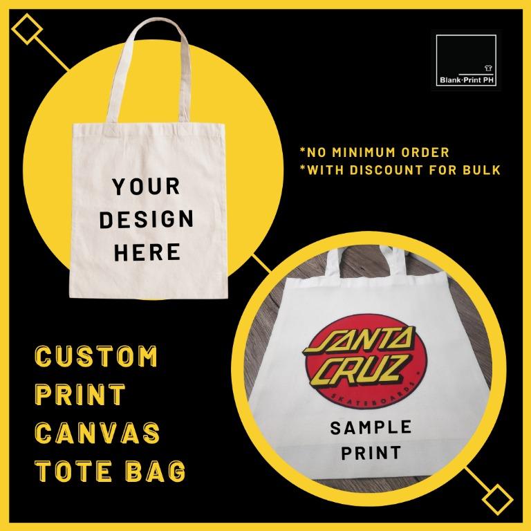 Personalized/Custom Print Canvas Tote bag - A4 Size Design - (Gift,  Giveaway, Packaging, Souvenirs, Freebies), Women's Fashion, Bags & Wallets,  Others on Carousell