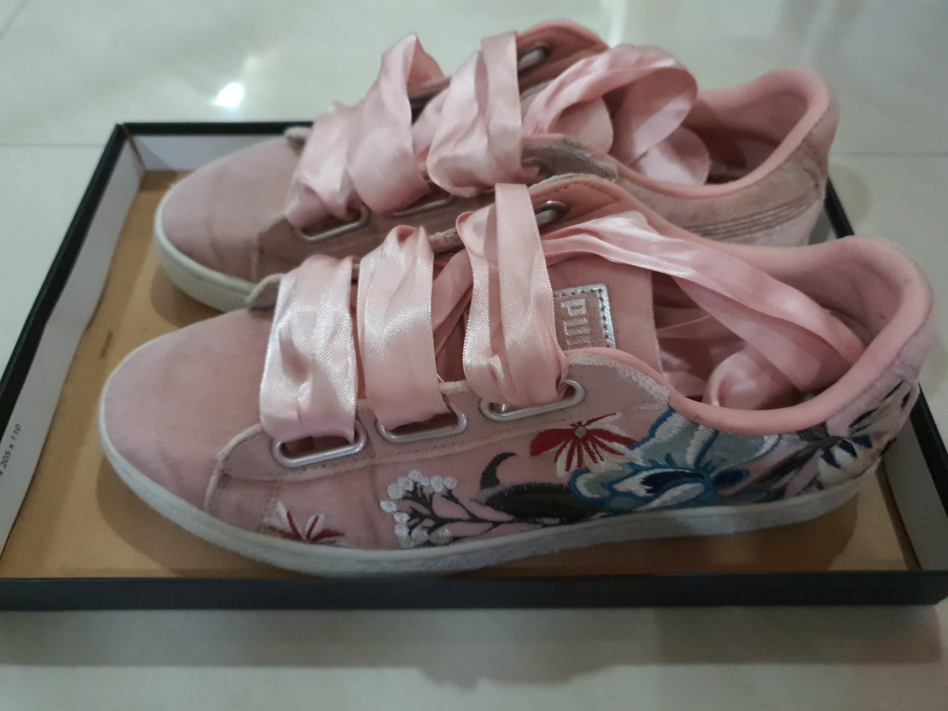 Puma Basket Heart Hyper Embroidered Sneakers