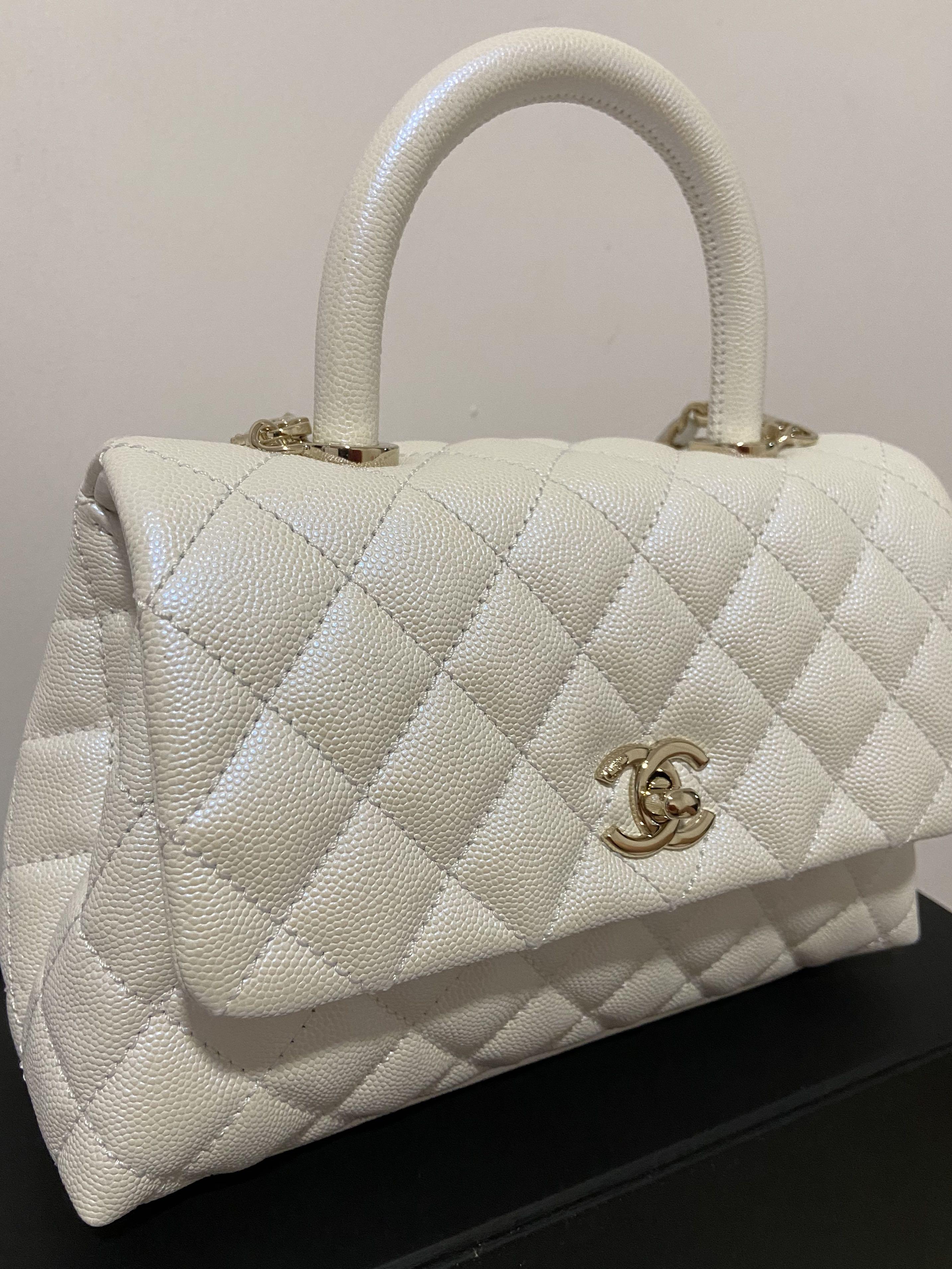 Chanel Mini Iridescent Pearly Coco Handle, Luxury, Bags & Wallets on  Carousell