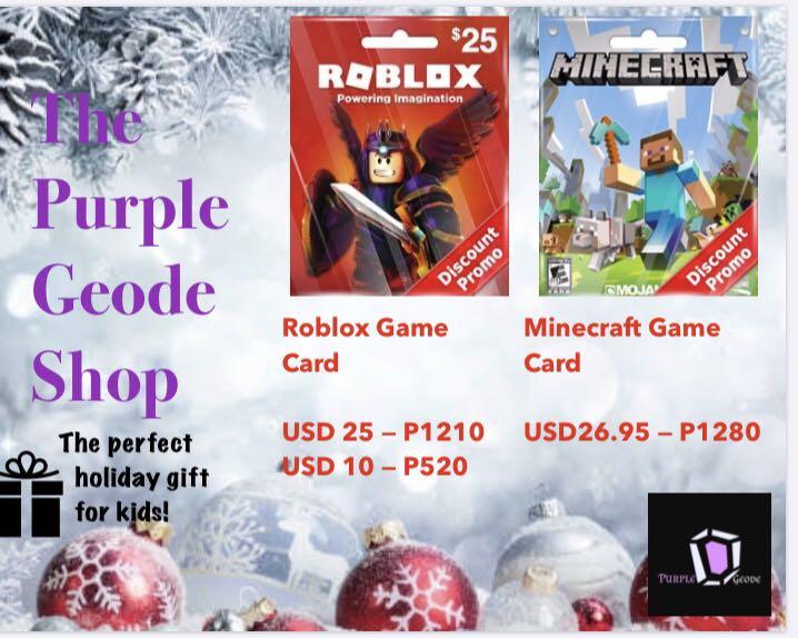 Roblox And Minecraft Game Cards Video Gaming Gaming Accessories Game Gift Cards Accounts On Carousell - where to find roblox game cards