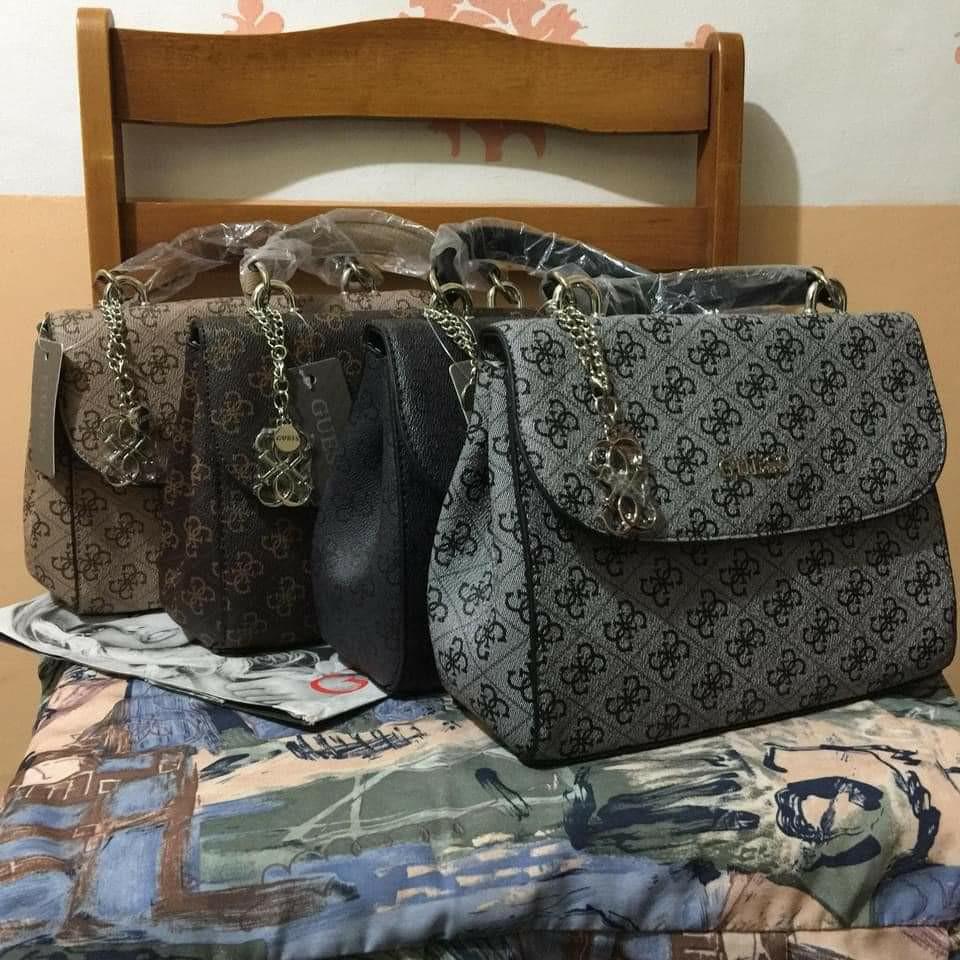 Guess printed on sale bags