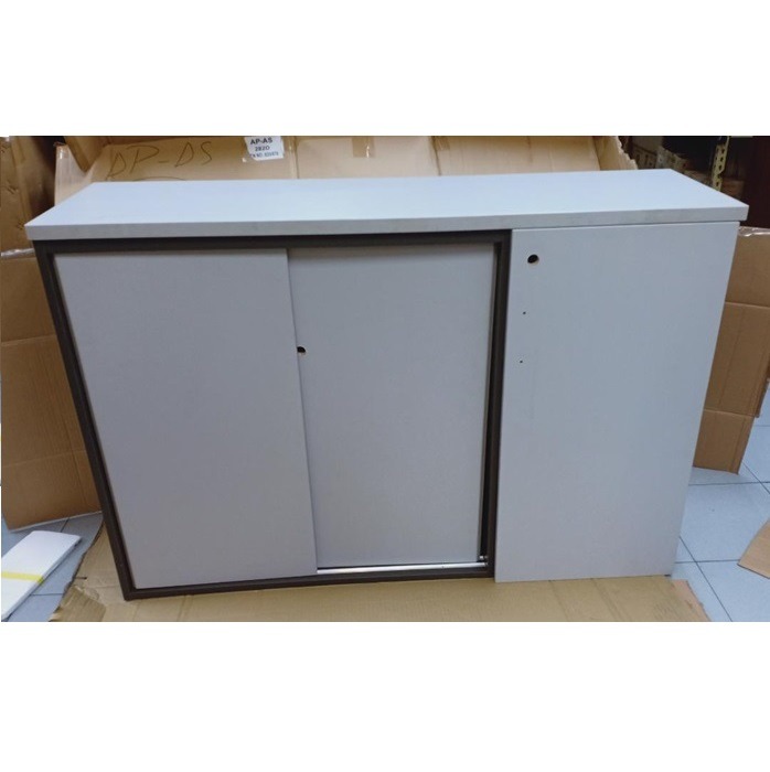 SLIDING DOOR + SWINGING DOOR LOW (GREY), Furniture & Home Living, Furniture, Shelves