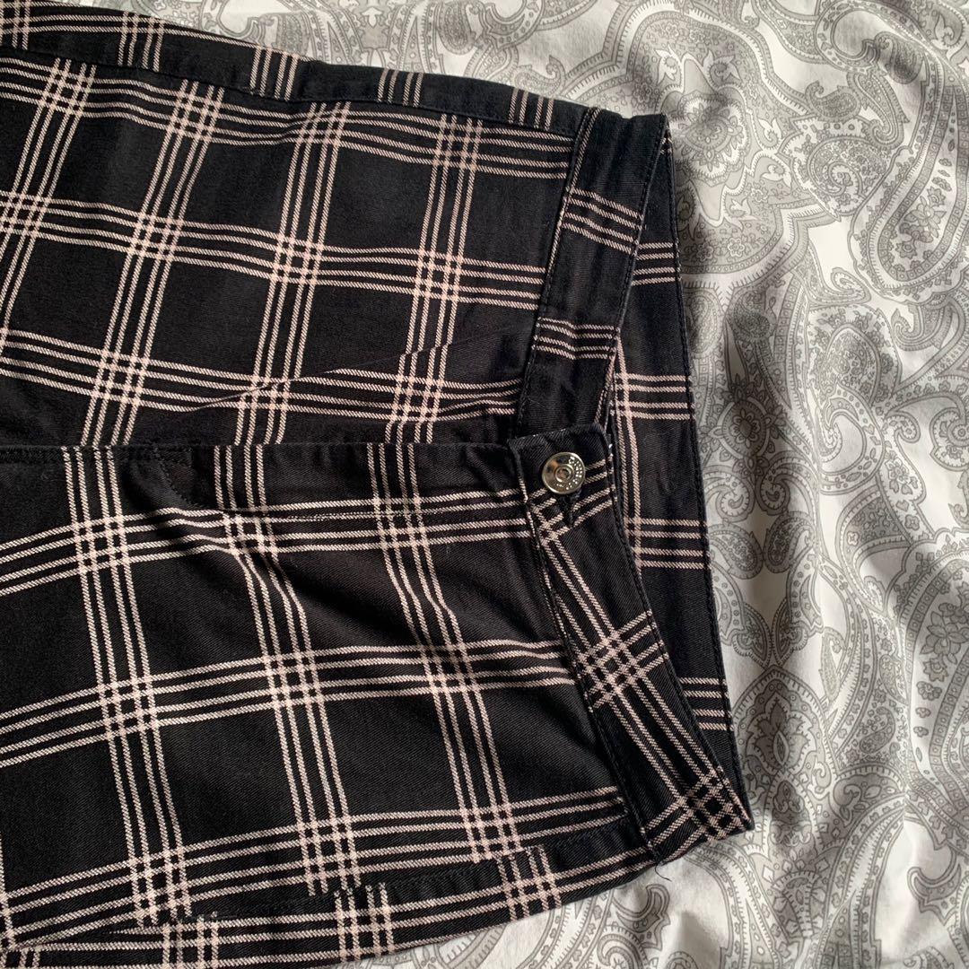 Plaid pants jeans clearance