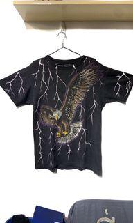 vintage 3D eagle lightning tshirt
