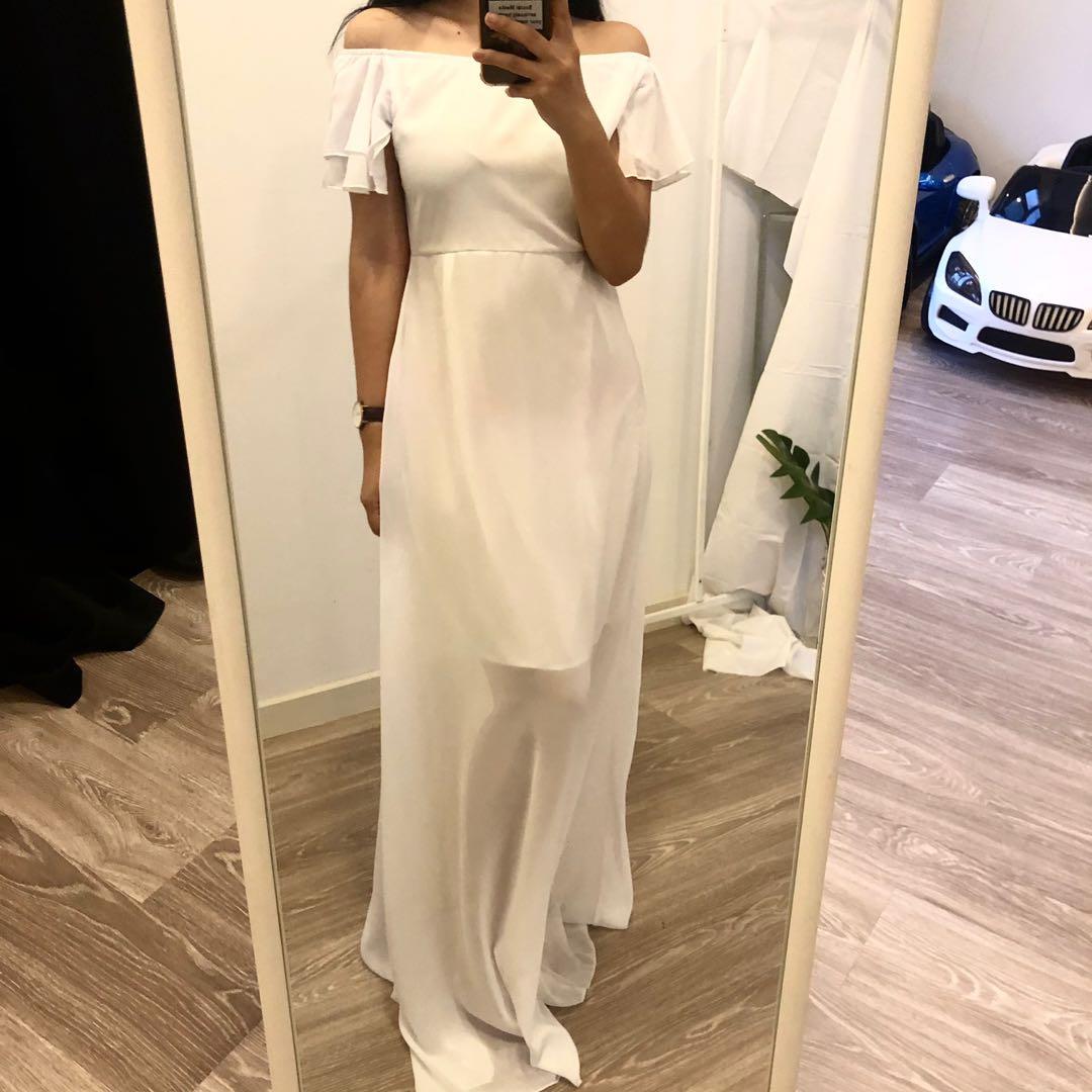 half shoulder dresses