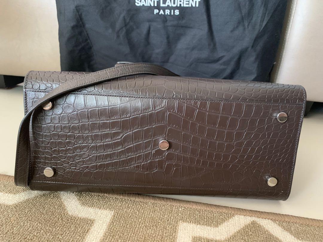 YSL Saint Laurent Sac De Jour Baby Croc Embossed, Luxury, Bags & Wallets on  Carousell