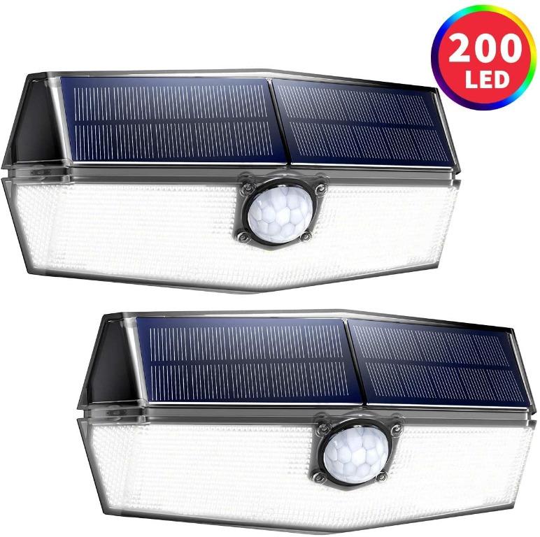 200 LED Solar Lights Outdoor, LITOM Motion Sensor Security Light with  Lighting Modes, 270°Wide Angle, IPX7 Waterproof Easy-to-Install,Durable  Solar Wall Lights for Garden,Front Door,Garage Pack, Furniture  Home  Living, Lighting