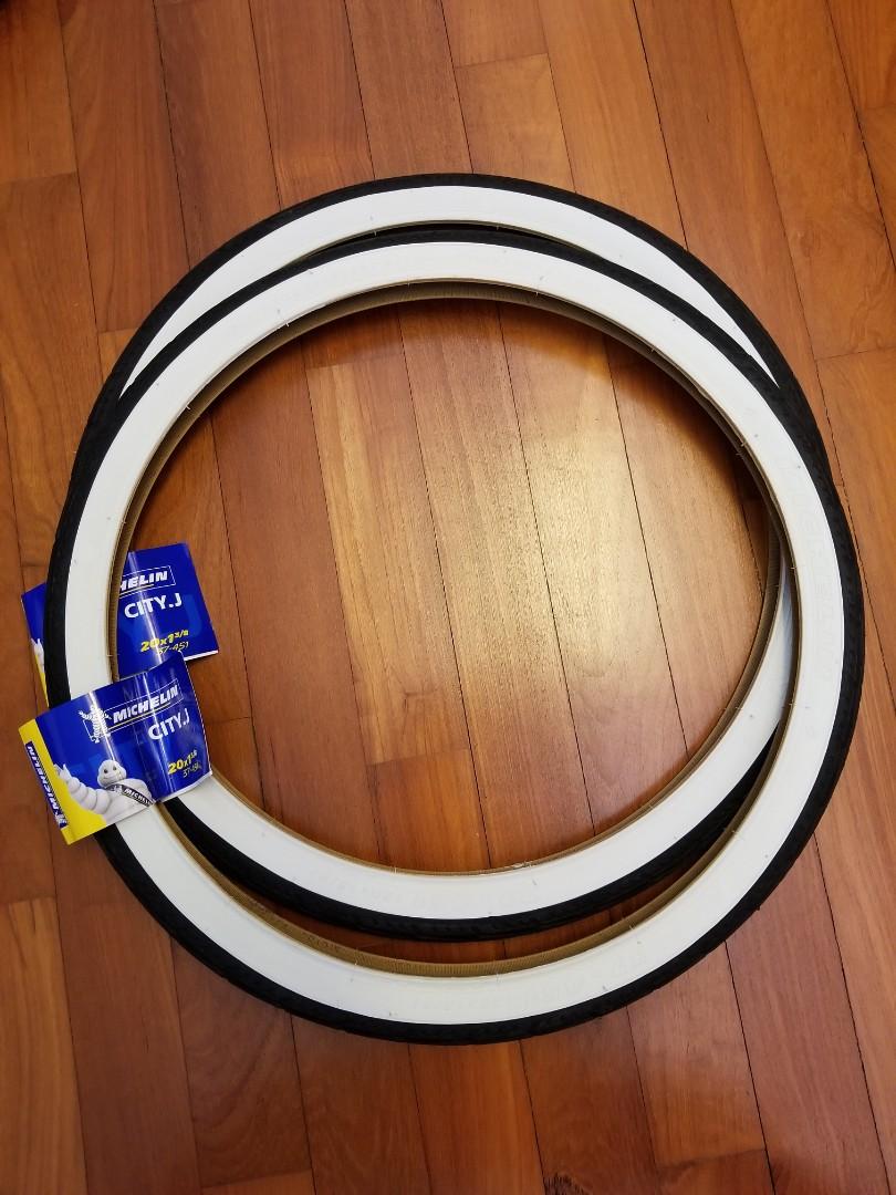 2 X Michelin City J Tyres For Folding Bikes X 1 37 451 Whitewall Bicycles Pmds Parts Accessories On Carousell