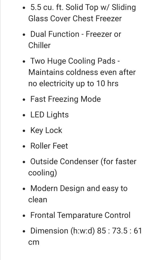 2nd Hand Fujidenzo Chest Freezer, TV & Home Appliances, Kitchen