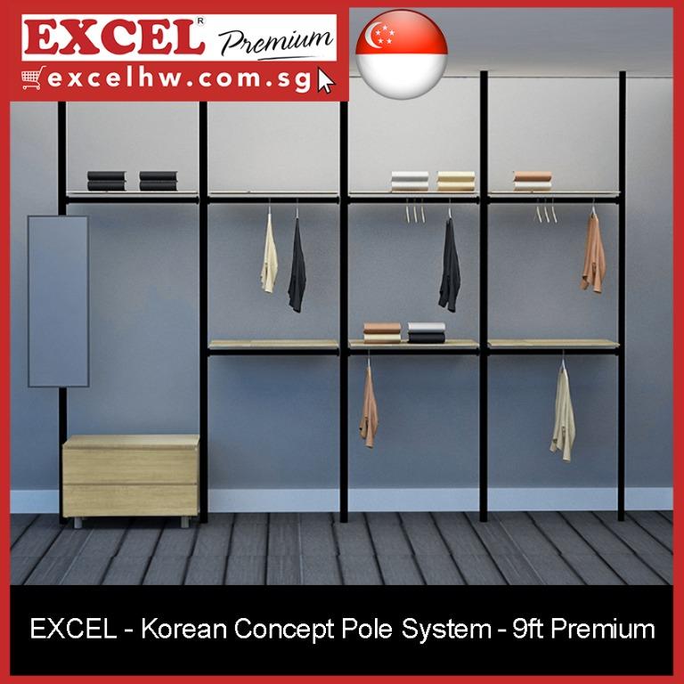 excel korean concept pole system premium furniture home living furniture other home furniture on carousell
