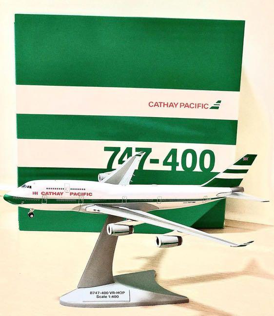 國泰747-400 (VR-HOP)飛機模型30週年特別版1:400, 興趣及遊戲, 旅行 
