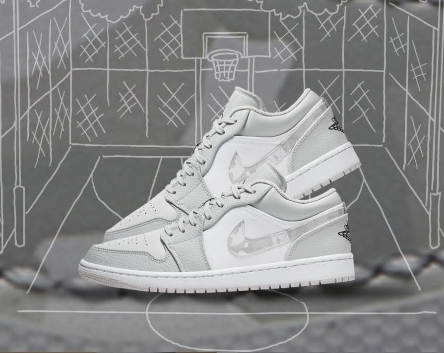 Air Jordan 1 Low White Camo Men S Fashion Footwear Sneakers On Carousell