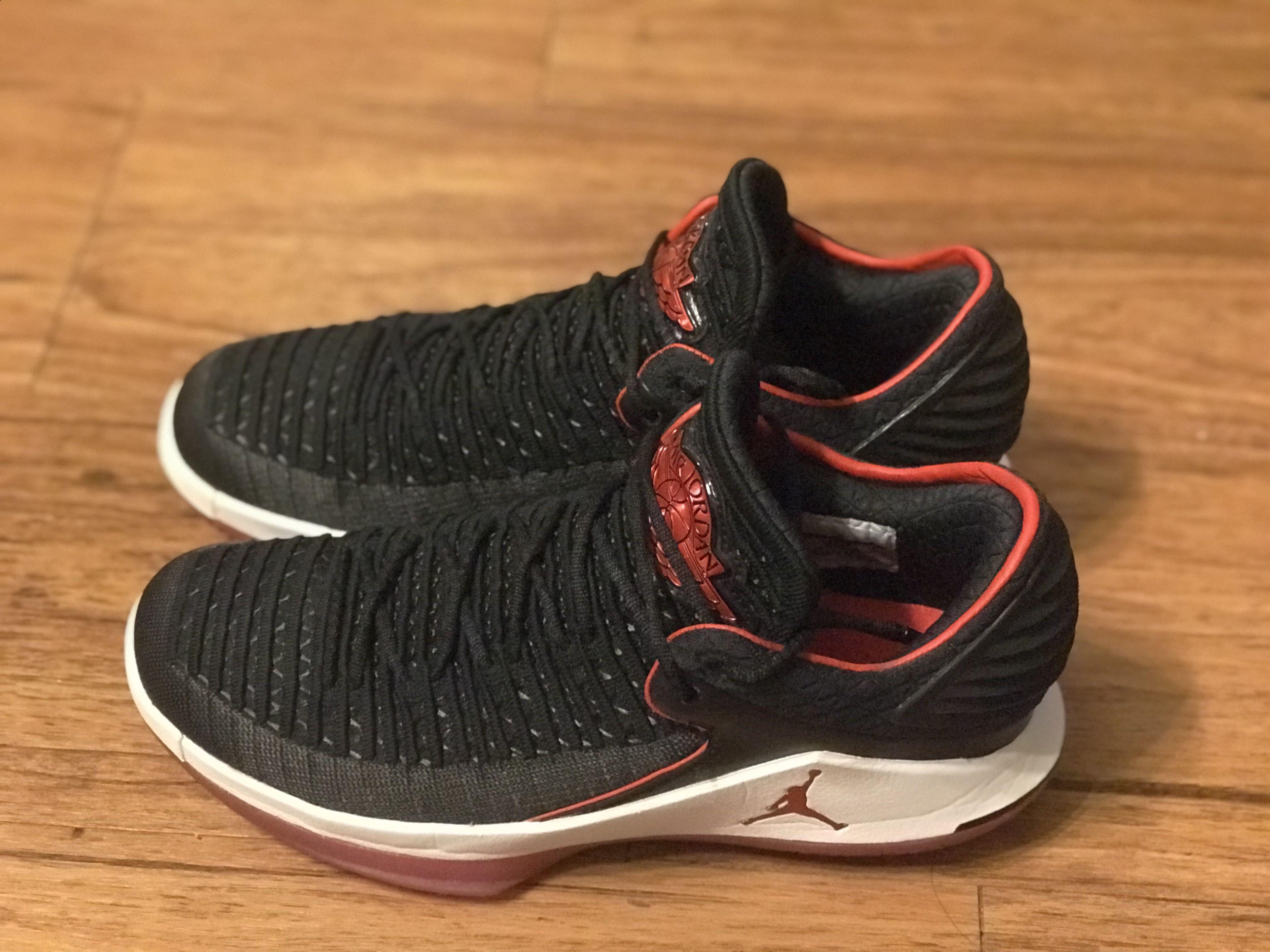 jordan 32 low red black