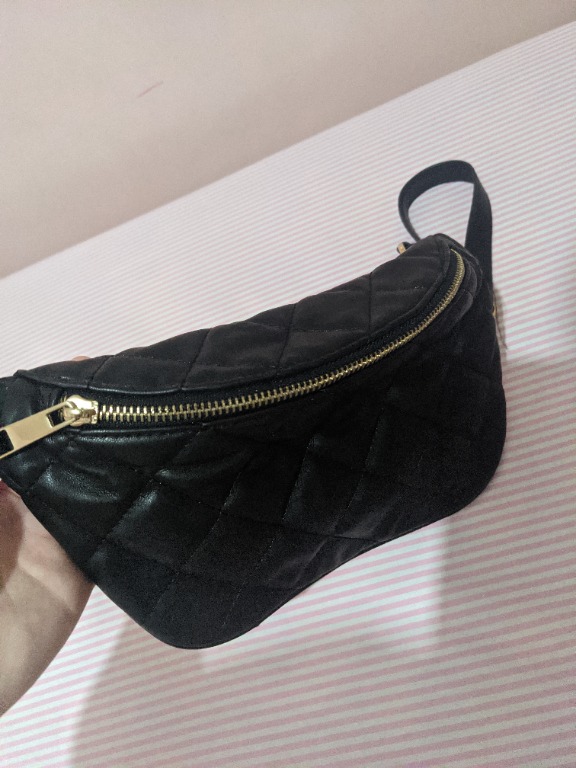 Aldo Black Quilted Sling Bag, Women's Fashion, Bags & Wallets, Cross