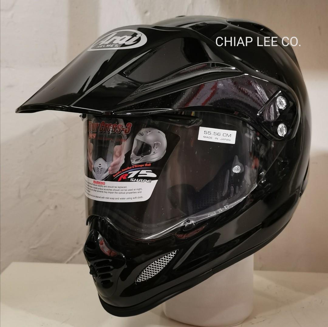 Arai Helmet @ clc (Category: Motorcycle Accessories) located in Singapore. Submitted by chiap_lee_co (Listing ID 1045170014, Image 1). Description: ARAI TX3 black PSB Approved MADE IN JAPAN.