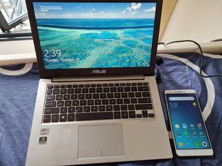 Asus  Core I5 Laptop + Mi Phone Mi Max