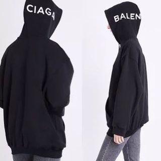 Balenciaga hood logo hoodie, men size S