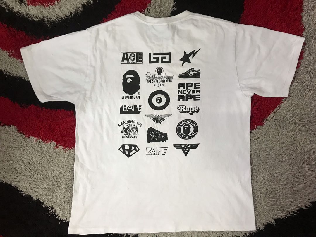 Buy bape multi logo tee\u003e OFF-51%