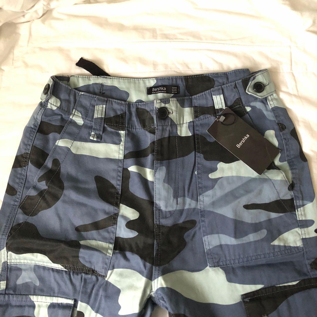Buy Bershka women cargo pocket trousers camouflage Online | Brands For Less