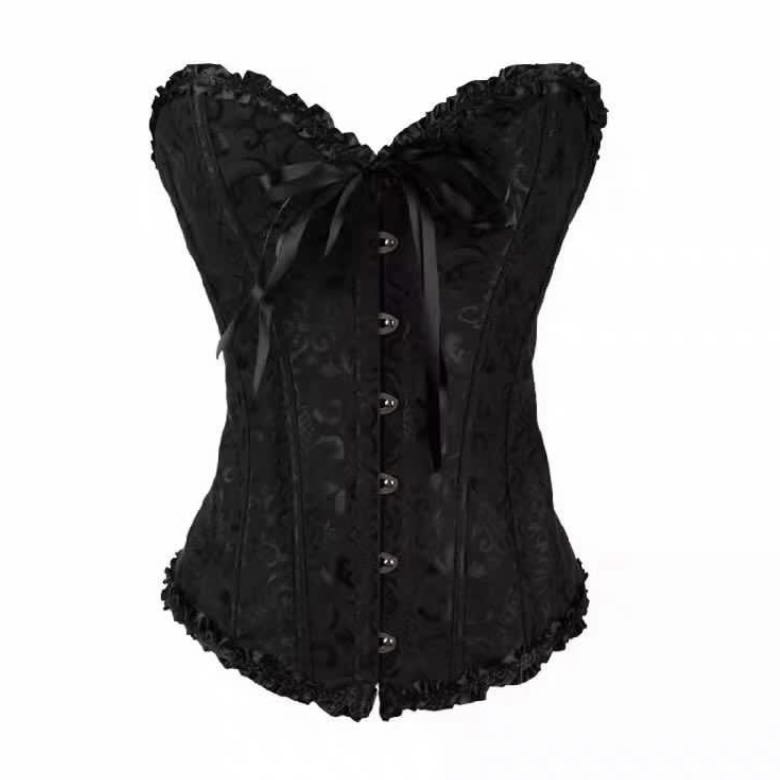 black bustier top