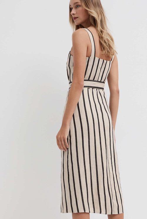 Witchery button outlet linen dress