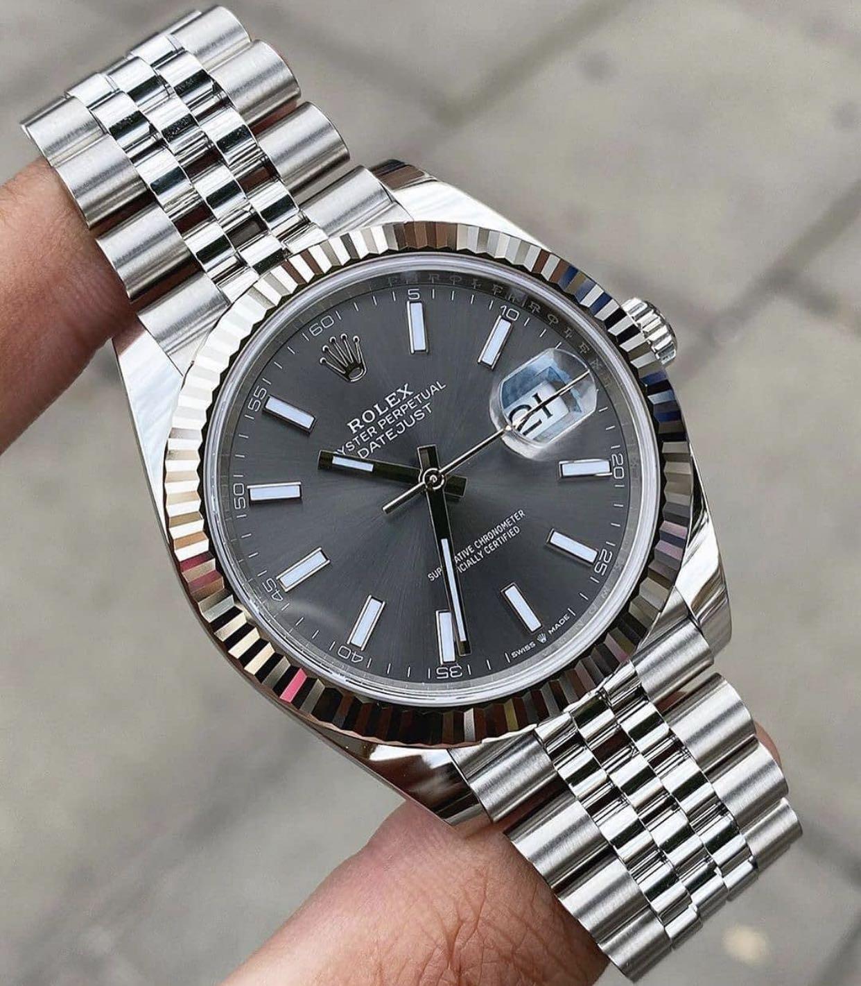 rolex datejust dark rhodium