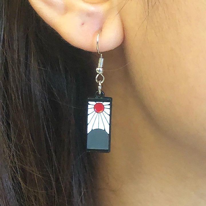 Demon Slayer Anime Tanjiro Women Fashion Earrings Women S Fashion Jewellery On Carousell