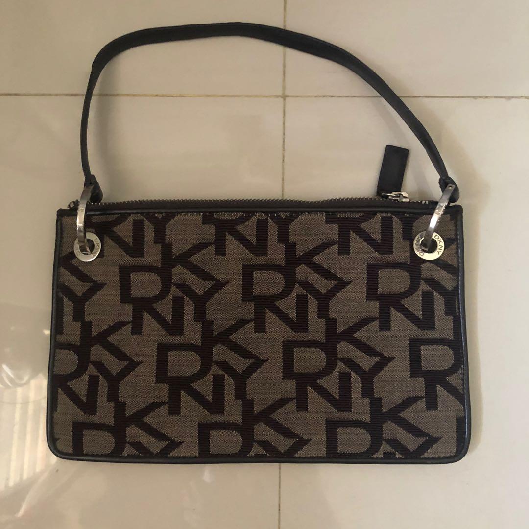 dkny black monogram bag