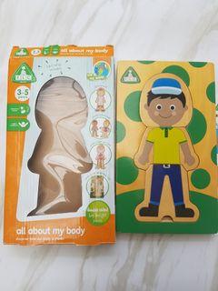ELC puzzle toys All about my body