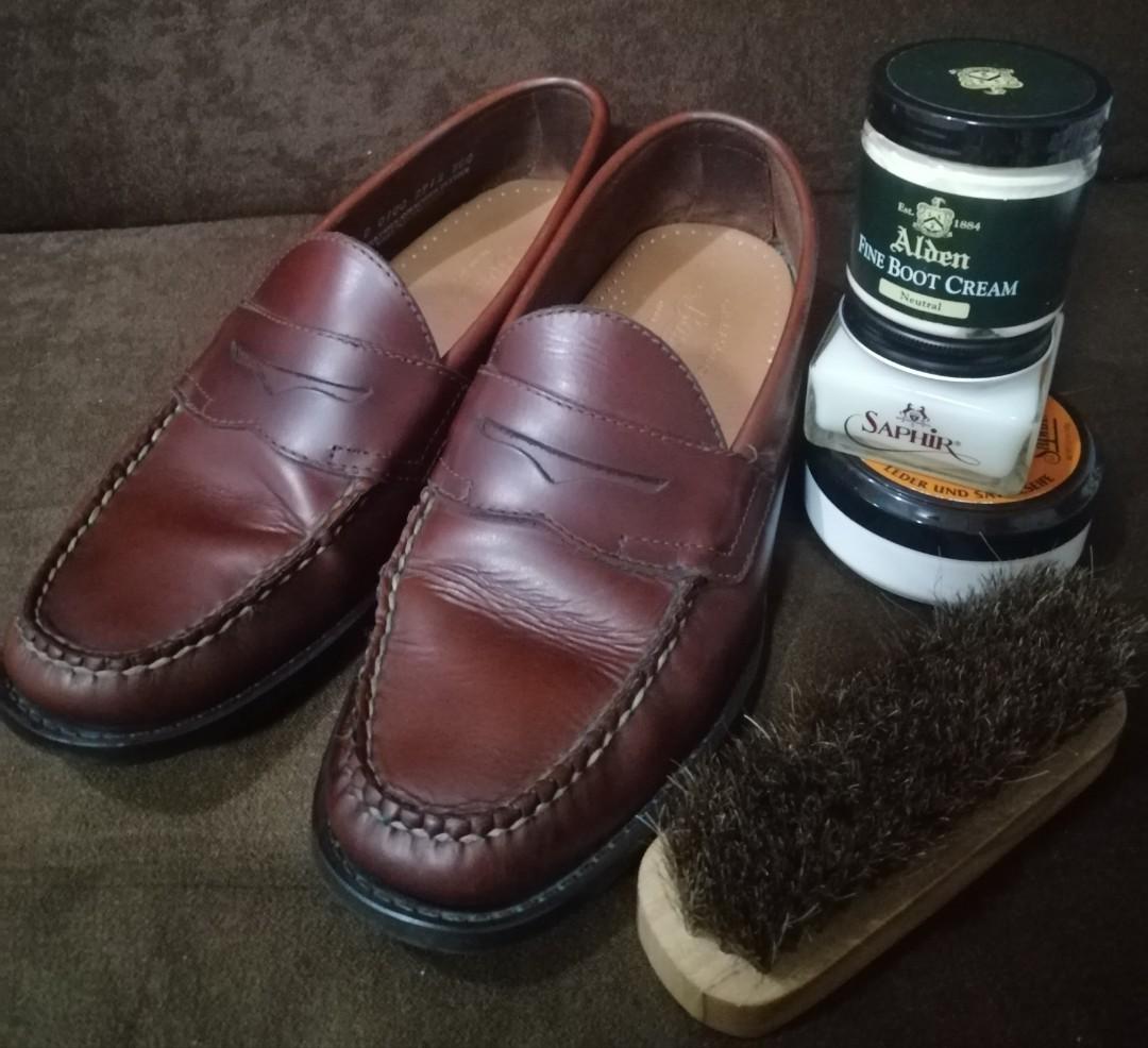 Gh Bass And Co Martin Burgundy Leather Shoes Men S Fashion Footwear Dress Shoes On Carousell