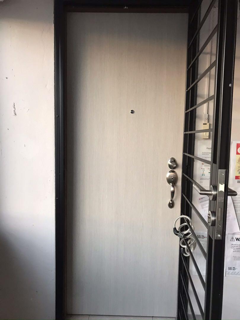 HDB laminate room door ( solid core )441273512195543046
