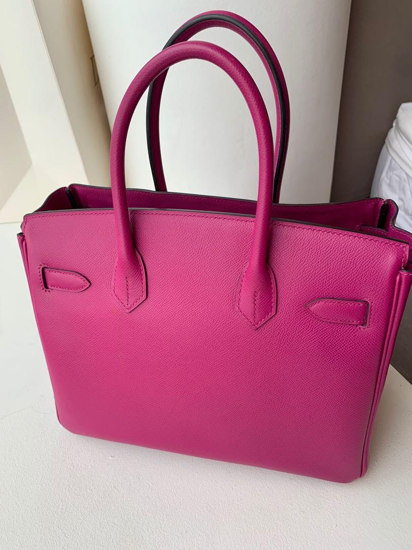 HERMES 5P PINK ROSE TYRIEN EPSOM BIRKIN 30 KELLY BAG – MAISON de LUXE