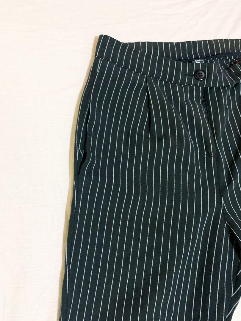 black high waisted ankle pants