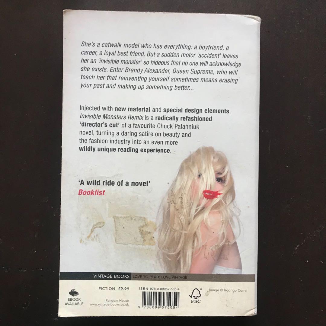 Invisible Monster Remix - Chuck Palahniuk, Hobbies & Toys, Books &  Magazines, Storybooks on Carousell