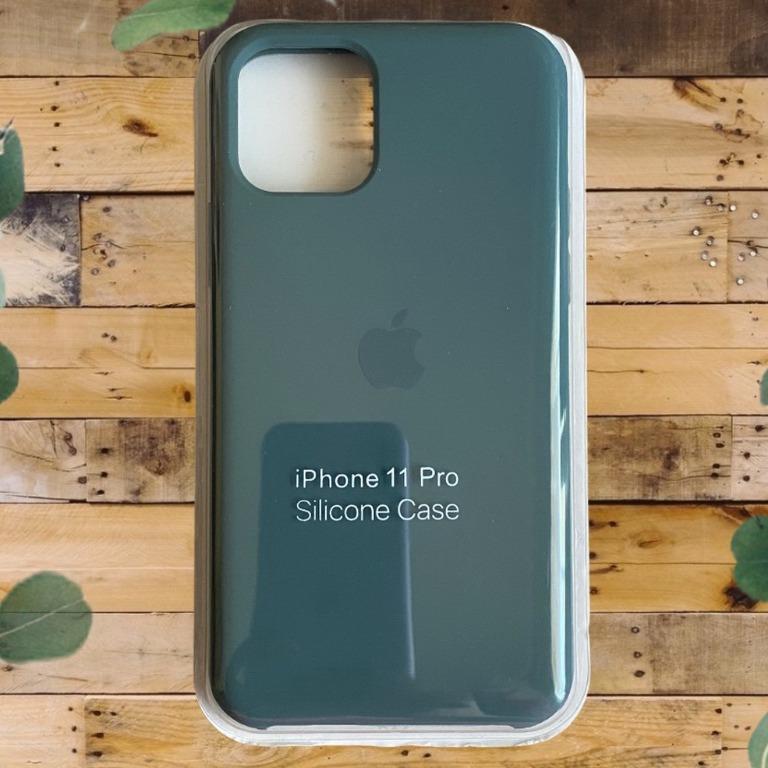 Iphone 11 Pro Original Silicone Case Pine Green Mobile Phones Gadgets Mobile Gadget Accessories Cases Sleeves On Carousell