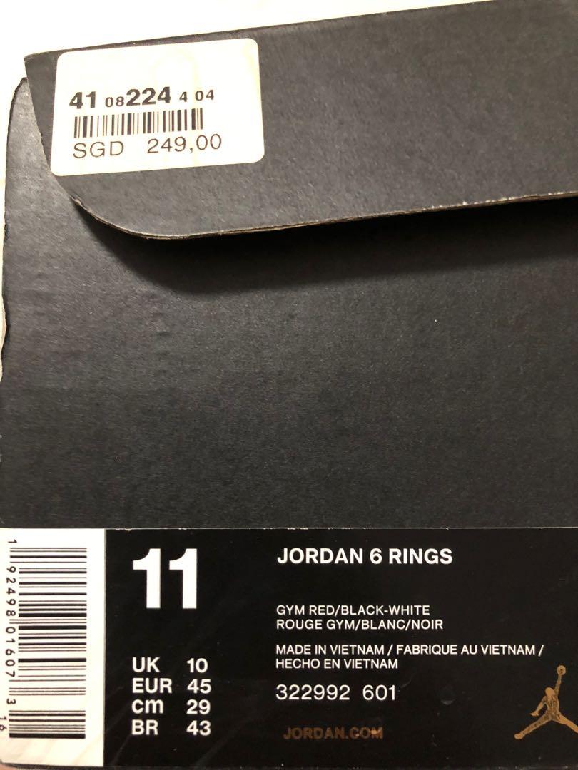 jordan 6 rings uk