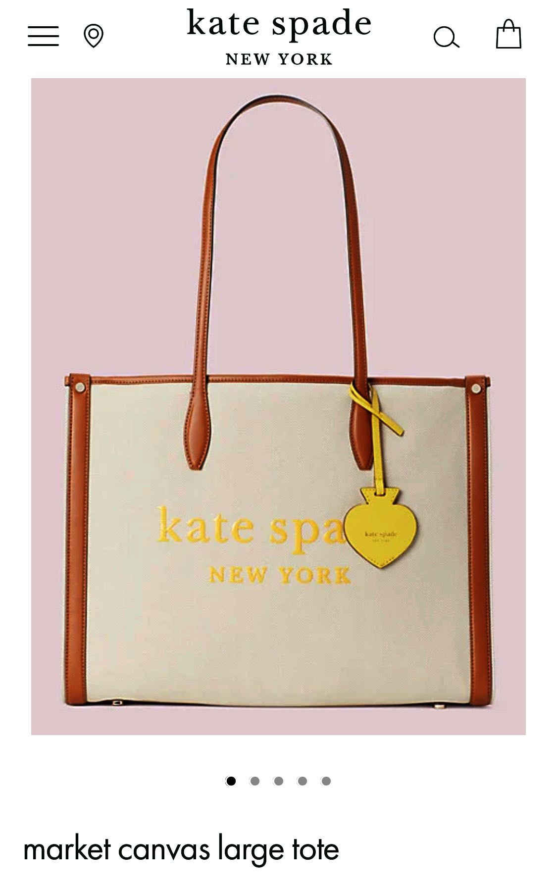 Kate Spade Market Canvas Large Tote, Women's Fashion, Bags & Wallets, Tote  Bags on Carousell