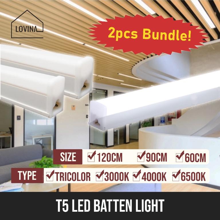 18-54W LED Batten Tube Light Linear Ceiling Tube Light Wall Bar Lamp Dimmable UK