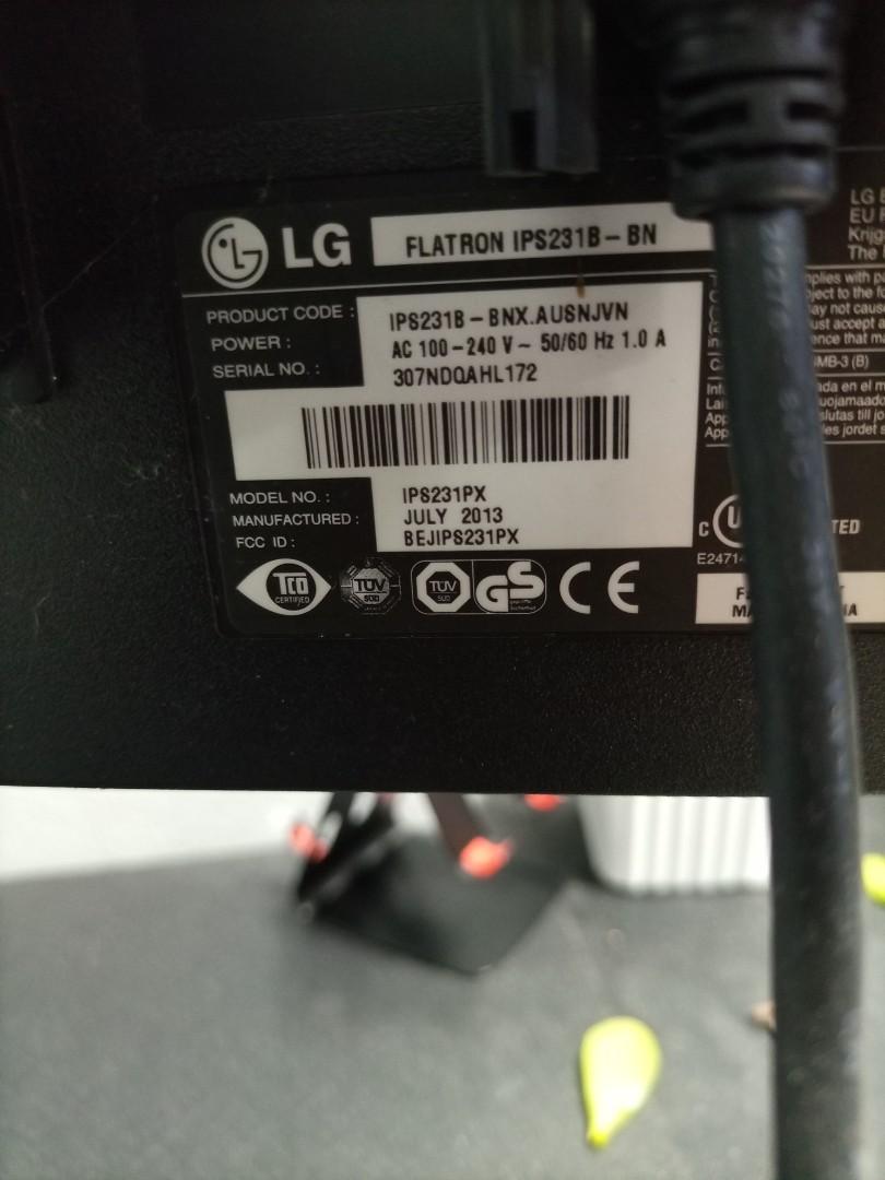 LG Flatron IPS231 Monitor 23 inches, Computers \u0026 Tech, Parts \u0026 Accessories,  Monitor Screens on Carousell