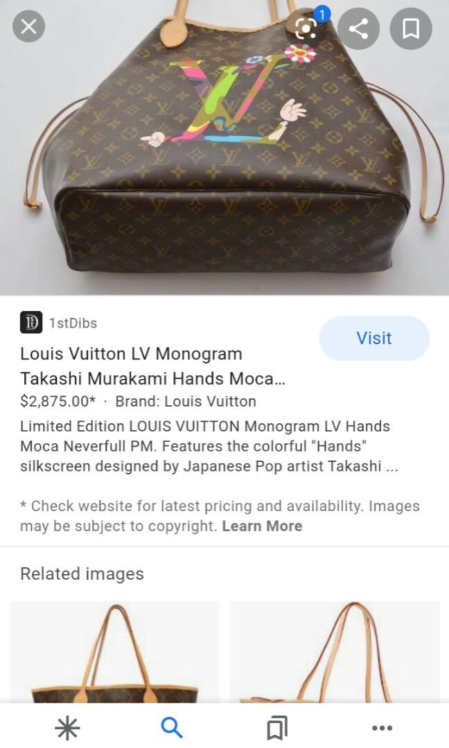 Louis Vuitton LV Monogram Takashi Murakami Hands Moca Neverfull PM Shoulder  Bag at 1stDibs
