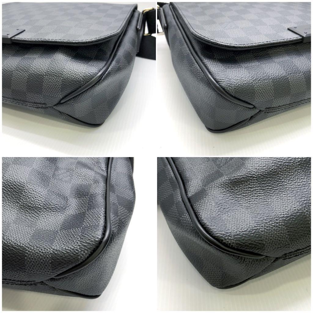 Auth Louis Vuitton District PM Damier Graphite N41260 External Damage Bag  ALA581