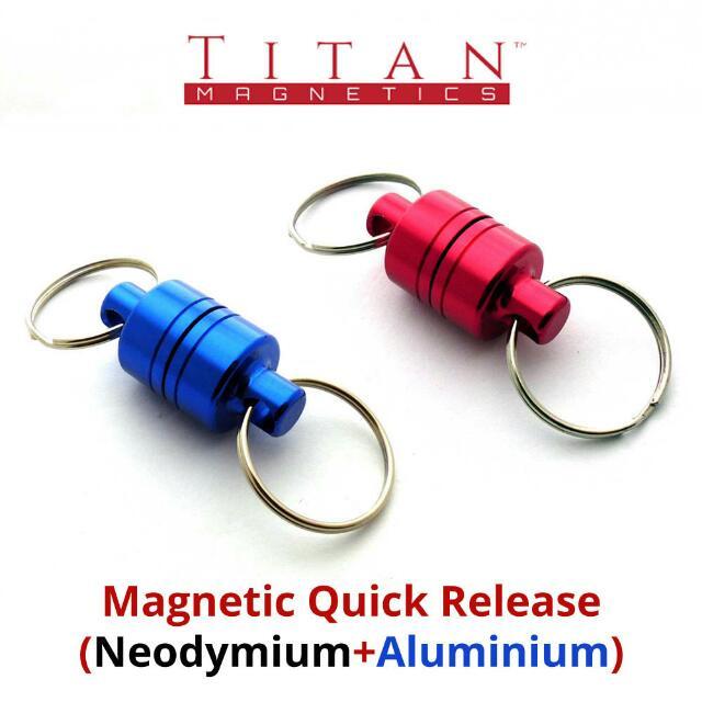 Magnetic Quick Release Clasps 17mm Dia with Split Key Ring