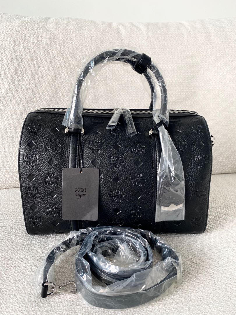 Mcm monogram boston bag outlet